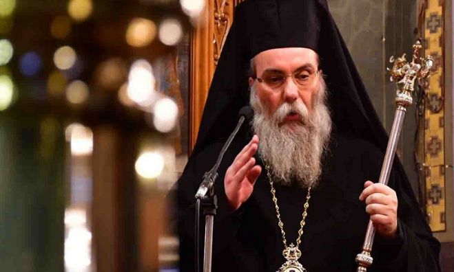 &Omicron; &Mu;&eta;&tau;&rho;&omicron;&pi;&omicron;&lambda;ί&tau;&eta;&sigmaf; &Kappa;&iota;&sigma;ά&mu;&omicron;&upsilon; &kappa;&alpha;&iota; &Sigma;&epsilon;&lambda;ί&nu;&omicron;&upsilon; &Alpha;&mu;&phi;&iota;&lambda;ό&chi;&iota;&omicron;&sigmaf; &gamma;&iota;&alpha; &tau;&eta;&nu; &pi;&alpha;&nu;&delta;&eta;&mu;ί&alpha; &tau;&omicron;&upsilon; &kappa;&omicron;&rho;&omega;&nu;&omicron;ϊ&omicron;ύ