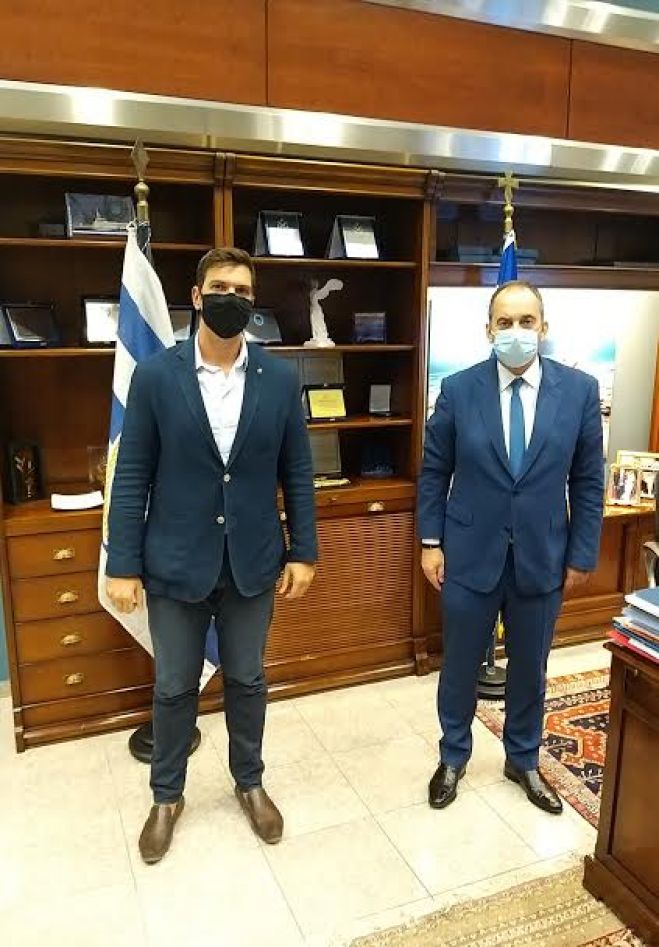 Συνάντηση με τον υπουργό Ναυτιλίας και Νησιωτικής Πολιτικής κ. Πλακιωτάκη