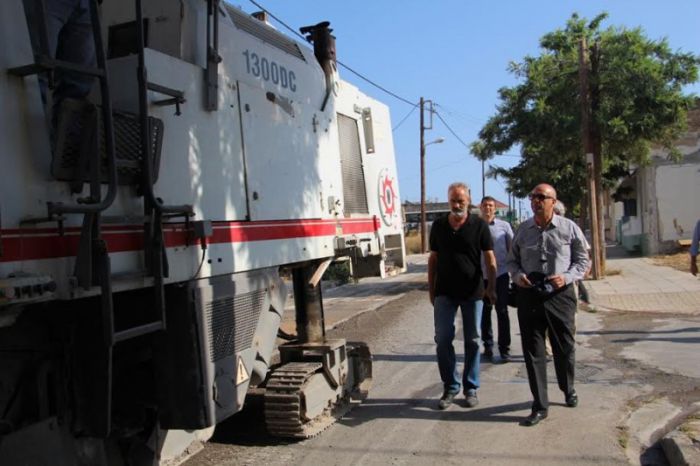 Αυτοψία Δημάρχου Χανίων στο έργο οδοποιίας στην οδό Ζυμβρακάκηδων